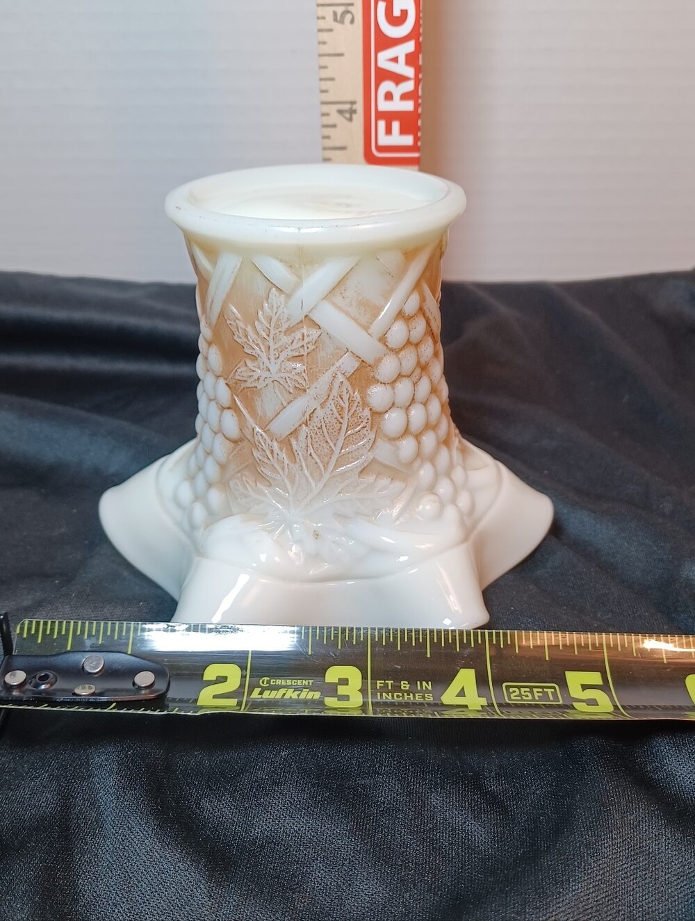 Vintage Uranium Northwood Vaseline Custard Glass Grape Arbor Pattern - Picture 5 of 11